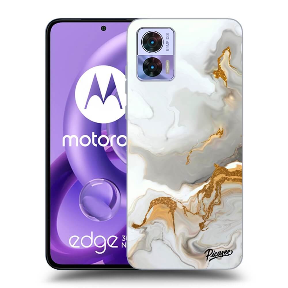 Picasee silikonowe czarne etui na Motorola Edge 30 Neo - Her