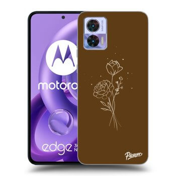 Etui na Motorola Edge 30 Neo - Brown flowers