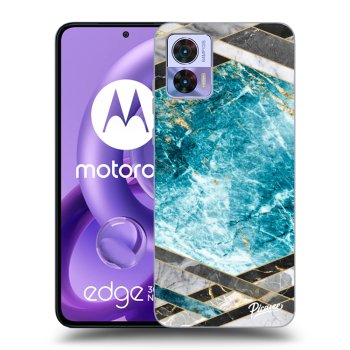 Etui na Motorola Edge 30 Neo - Blue geometry