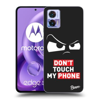 Picasee silikonowe czarne etui na Motorola Edge 30 Neo - Cloudy Eye - Transparent