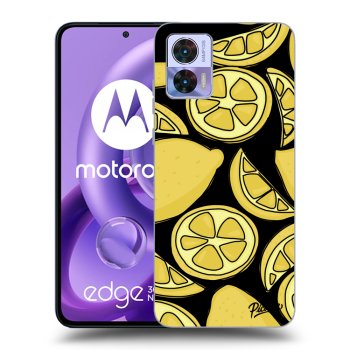 Picasee silikonowe czarne etui na Motorola Edge 30 Neo - Lemon