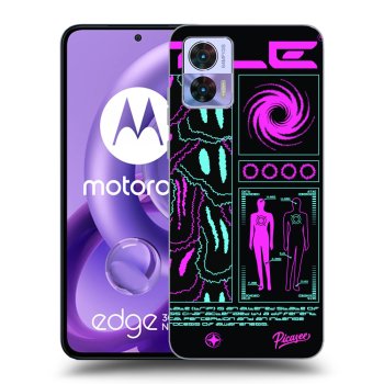 Picasee silikonowe czarne etui na Motorola Edge 30 Neo - HYPE SMILE