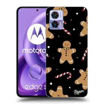 Picasee silikonowe czarne etui na Motorola Edge 30 Neo - Gingerbread