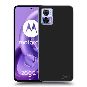 Picasee silikonowe czarne etui na Motorola Edge 30 Neo - Clear