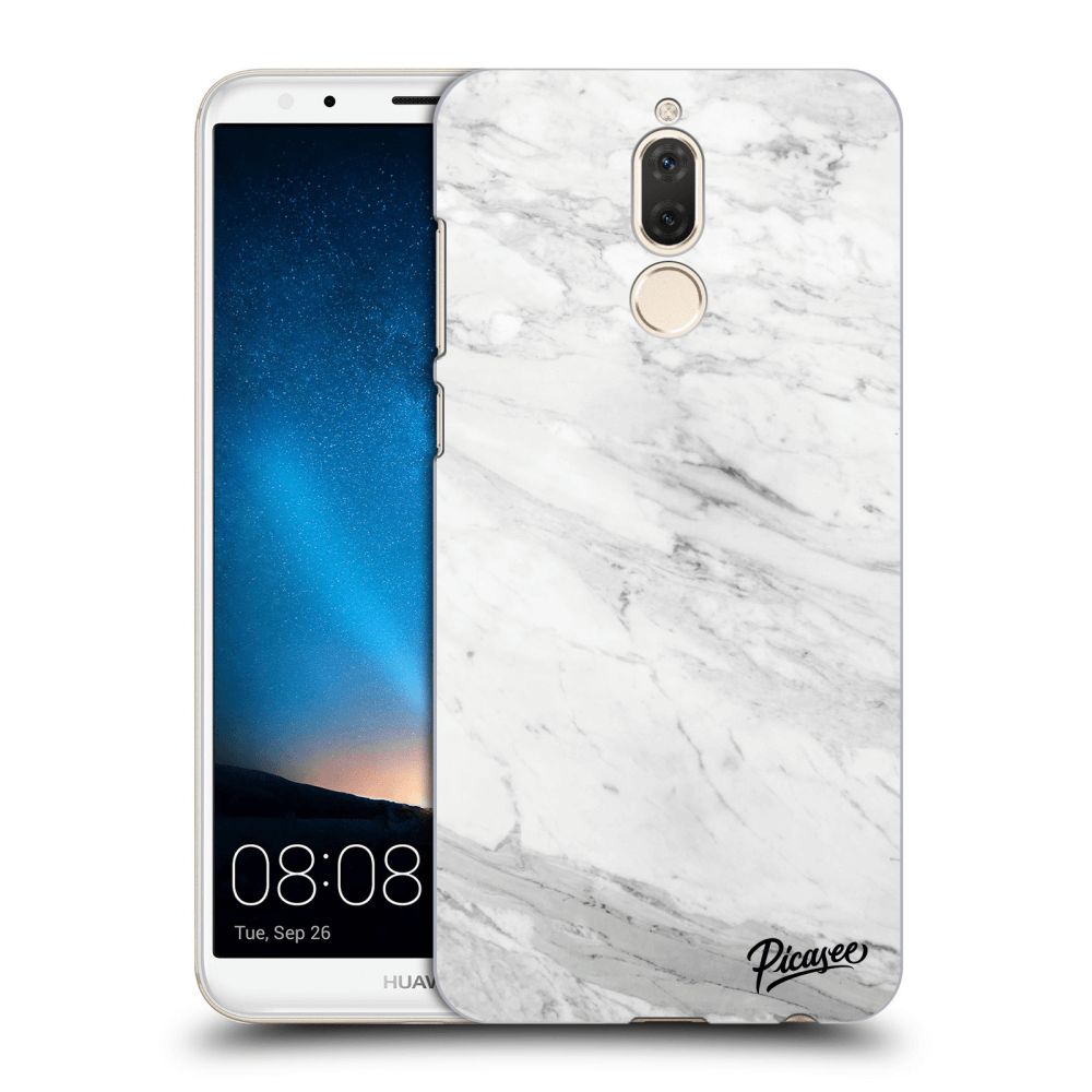 Picasee silikonowe przeźroczyste etui na Huawei Mate 10 Lite - White marble