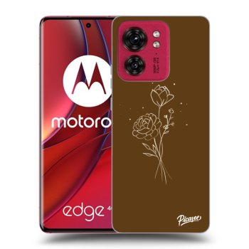 Etui na Motorola Edge 40 - Brown flowers