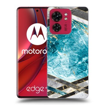 Etui na Motorola Edge 40 - Blue geometry