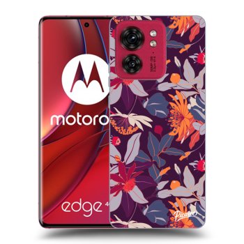 Etui na Motorola Edge 40 - Purple Leaf