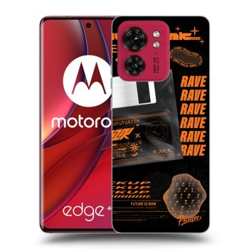Picasee silikonowe czarne etui na Motorola Edge 40 - RAVE