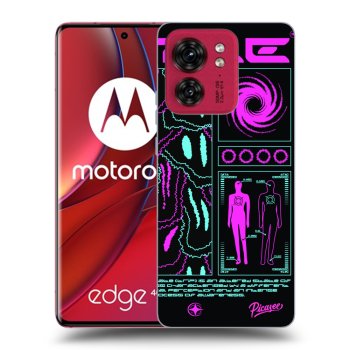 Picasee silikonowe czarne etui na Motorola Edge 40 - HYPE SMILE