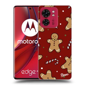 Picasee silikonowe czarne etui na Motorola Edge 40 - Gingerbread 2