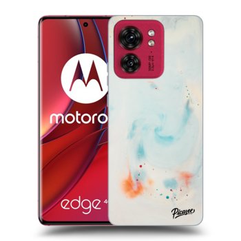 Picasee silikonowe czarne etui na Motorola Edge 40 - Splash