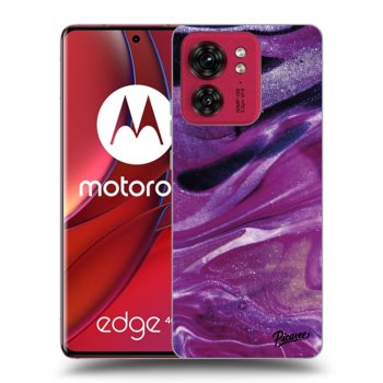 Etui na Motorola Edge 40 - Purple glitter