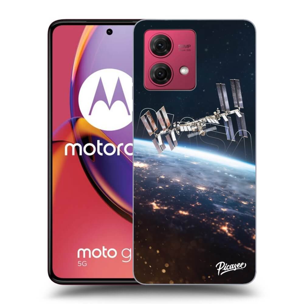 Picasee silikonowe czarne etui na Motorola Moto G84 5G - Station
