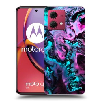 Picasee silikonowe czarne etui na Motorola Moto G84 5G - Lean