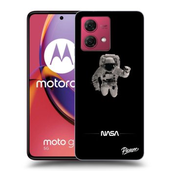 Picasee silikonowe czarne etui na Motorola Moto G84 5G - Astronaut Minimal