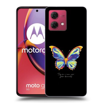 Picasee silikonowe czarne etui na Motorola Moto G84 5G - Diamanty Black