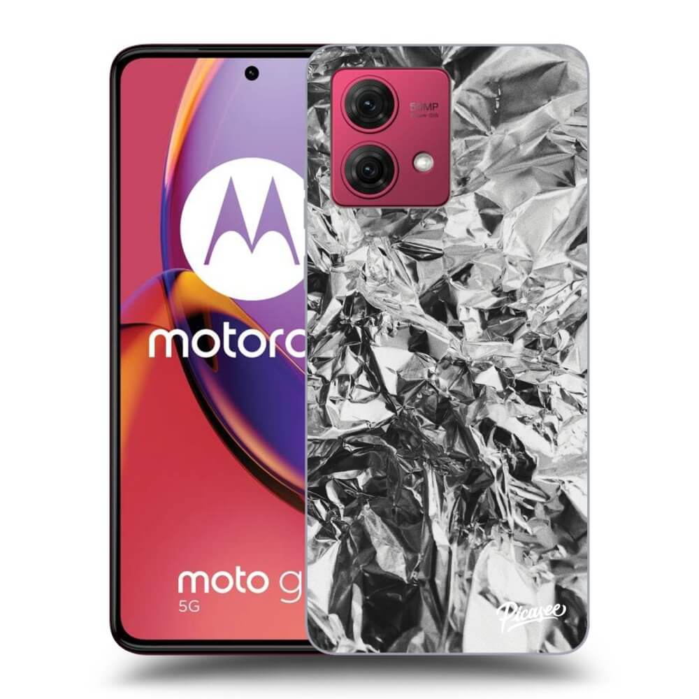 Picasee silikonowe czarne etui na Motorola Moto G84 5G - Chrome