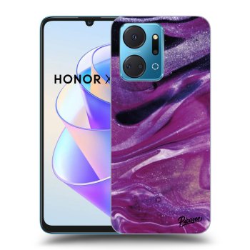 Etui na Honor X7a - Purple glitter