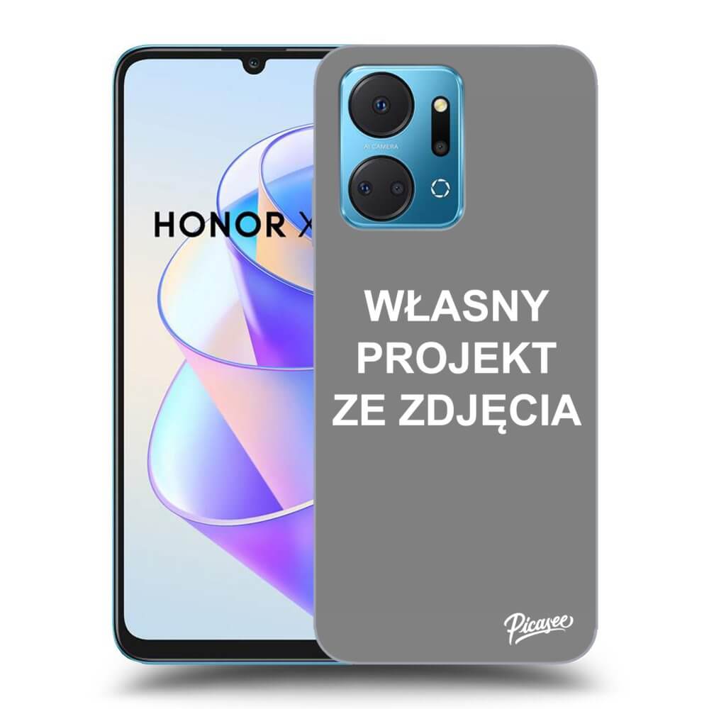 Picasee silikonowe przeźroczyste etui na Honor X7a - Własny projekt ze zdjęcia