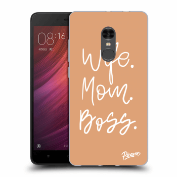 Picasee silikonowe przeźroczyste etui na Xiaomi Redmi Note 4 Global LTE - Boss Mama