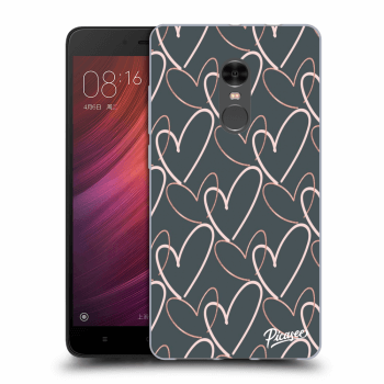 Picasee silikonowe przeźroczyste etui na Xiaomi Redmi Note 4 Global LTE - Lots of love