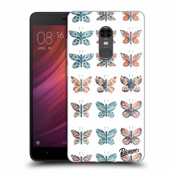 Picasee silikonowe przeźroczyste etui na Xiaomi Redmi Note 4 Global LTE - Butterflies