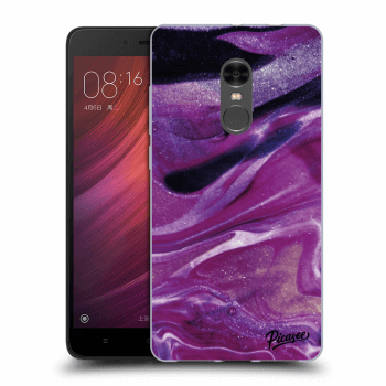 Picasee silikonowe przeźroczyste etui na Xiaomi Redmi Note 4 Global LTE - Purple glitter