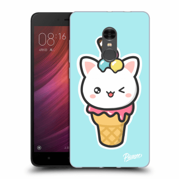 Picasee silikonowe przeźroczyste etui na Xiaomi Redmi Note 4 Global LTE - Ice Cream Cat