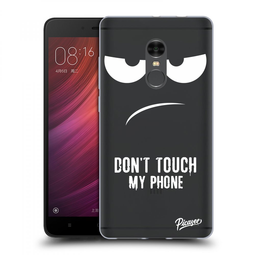 Picasee silikonowe przeźroczyste etui na Xiaomi Redmi Note 4 Global LTE - Don't Touch My Phone