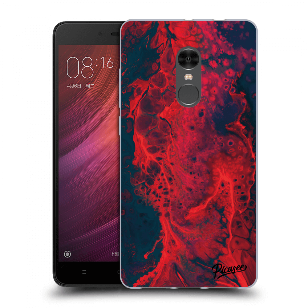 Picasee silikonowe przeźroczyste etui na Xiaomi Redmi Note 4 Global LTE - Organic red
