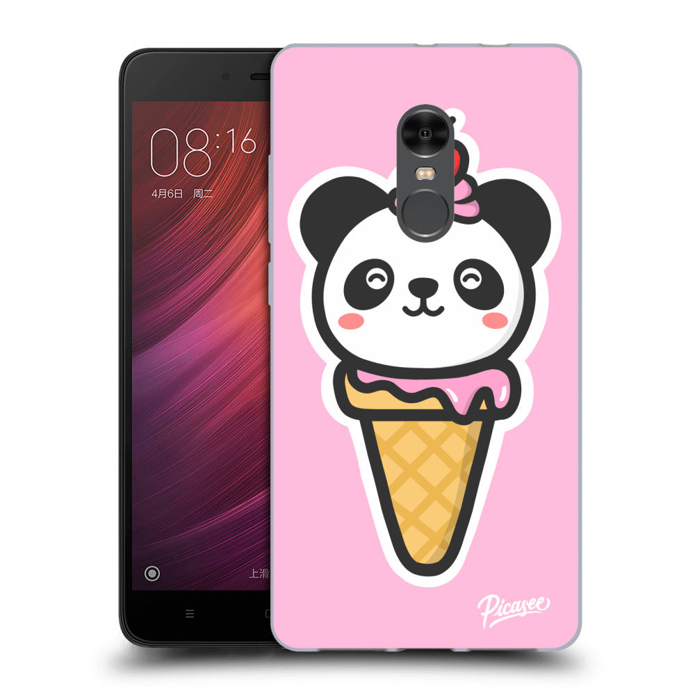 Picasee silikonowe przeźroczyste etui na Xiaomi Redmi Note 4 Global LTE - Ice Cream Panda