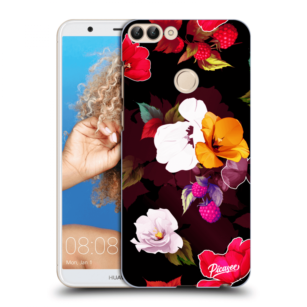 Picasee silikonowe przeźroczyste etui na Huawei P Smart - Flowers and Berries