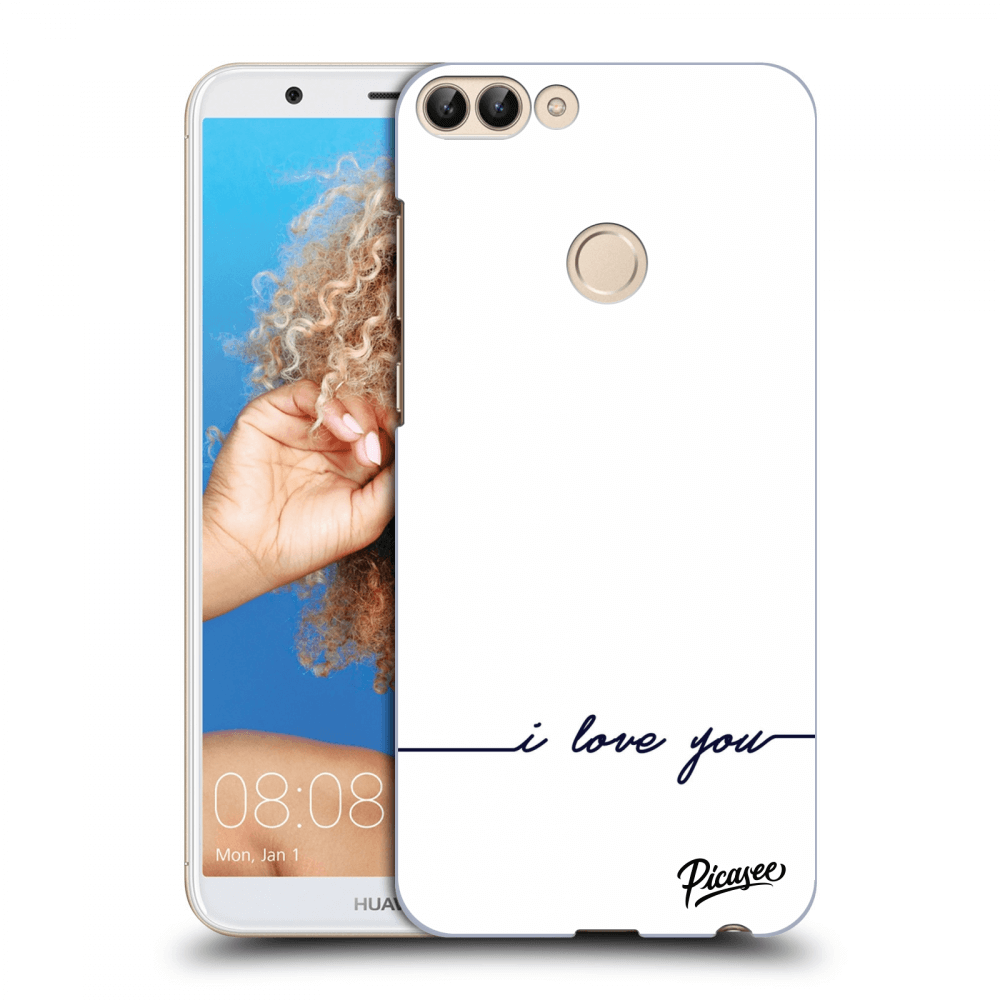 Picasee silikonowe przeźroczyste etui na Huawei P Smart - I love you
