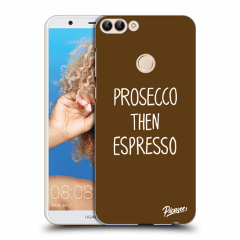 Picasee silikonowe czarne etui na Huawei P Smart - Prosecco then espresso
