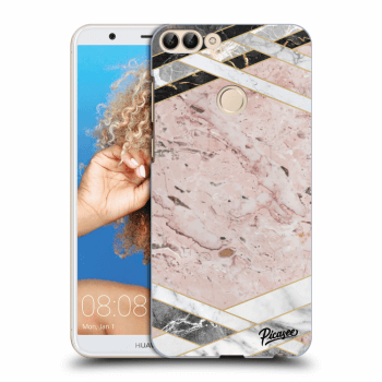 Etui na Huawei P Smart - Pink geometry