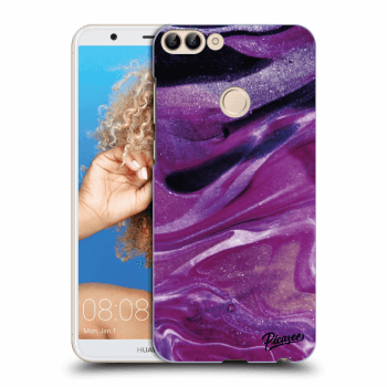 Etui na Huawei P Smart - Purple glitter