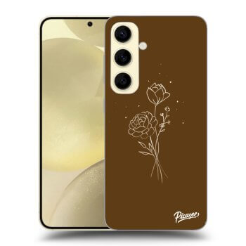 Etui na Samsung Galaxy S24 S921B 5G - Brown flowers