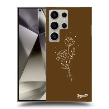 Etui na Samsung Galaxy S24 Ultra S928B 5G - Brown flowers