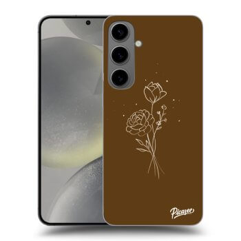 Etui na Samsung Galaxy S24+ S926B 5G - Brown flowers