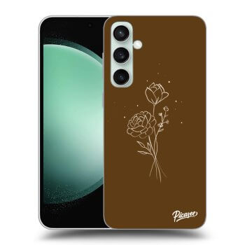 Etui na Samsung Galaxy S23 FE - Brown flowers