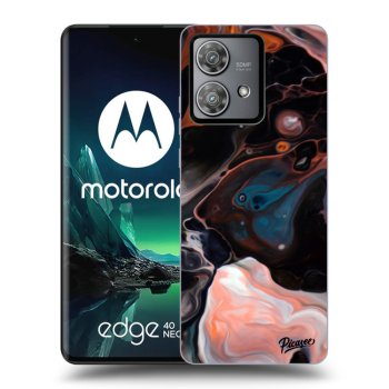 Picasee silikonowe czarne etui na Motorola Edge 40 Neo - Cream