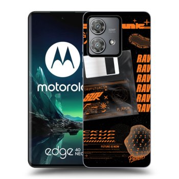 Picasee silikonowe czarne etui na Motorola Edge 40 Neo - RAVE