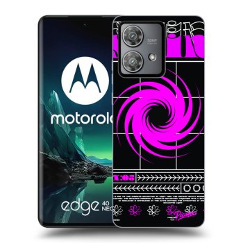 Picasee silikonowe czarne etui na Motorola Edge 40 Neo - SHINE