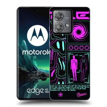 Picasee silikonowe czarne etui na Motorola Edge 40 Neo - HYPE SMILE