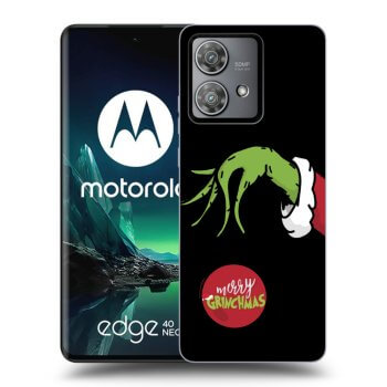 Picasee silikonowe czarne etui na Motorola Edge 40 Neo - Grinch