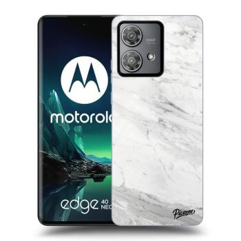 Etui na Motorola Edge 40 Neo - White marble