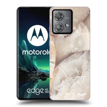 Etui na Motorola Edge 40 Neo - Cream marble
