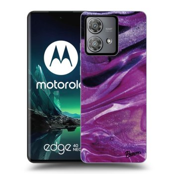 Etui na Motorola Edge 40 Neo - Purple glitter