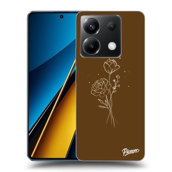 Etui na Xiaomi Poco X6 - Brown flowers